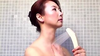 Hotty Japanese Mother Shower Naked Showing Tits And Pussy