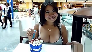 Huge natural tits on this Thai girl