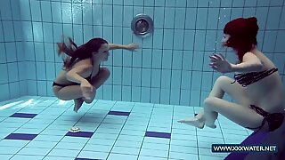 Katrin and Lucy big tits underwater