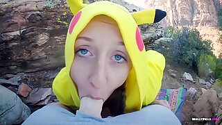 Slutty Pokemon Creampie Training in Public - Molly Pills - BIG BOOTY OUTDOOR PORNO POV 1080p