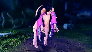 Chun-Li gets oiled up and wiggles in high FPS ryona video (Japanese voice, USFIV)
