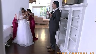 مدهش زفاف اللعنة مع جيانا ديور ووصيفات العروس نيك وتصوير
