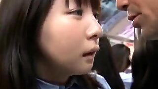 Asian Schoolgirl gets fucked on a bus