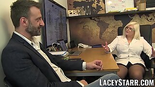 LACEYSTARR - GILF eats Pascal White cum after sex