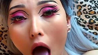 Stepsister can't stop being jealous of a new girl FACIAL CUMSHOT
